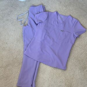 Figs Lavender Scrub Set